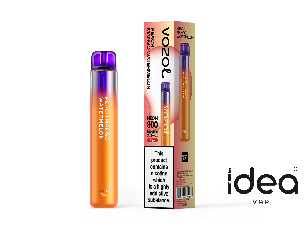 Vozol Neon 800 Vape-550mAh Battery, Multiple Nicotine 12 Flavors
