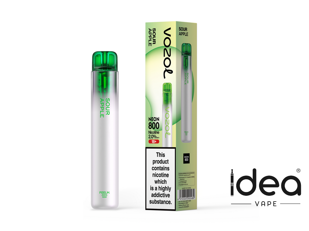 Vozol Neon 800 Vape-550mAh Battery, Multiple Nicotine 12 Flavors