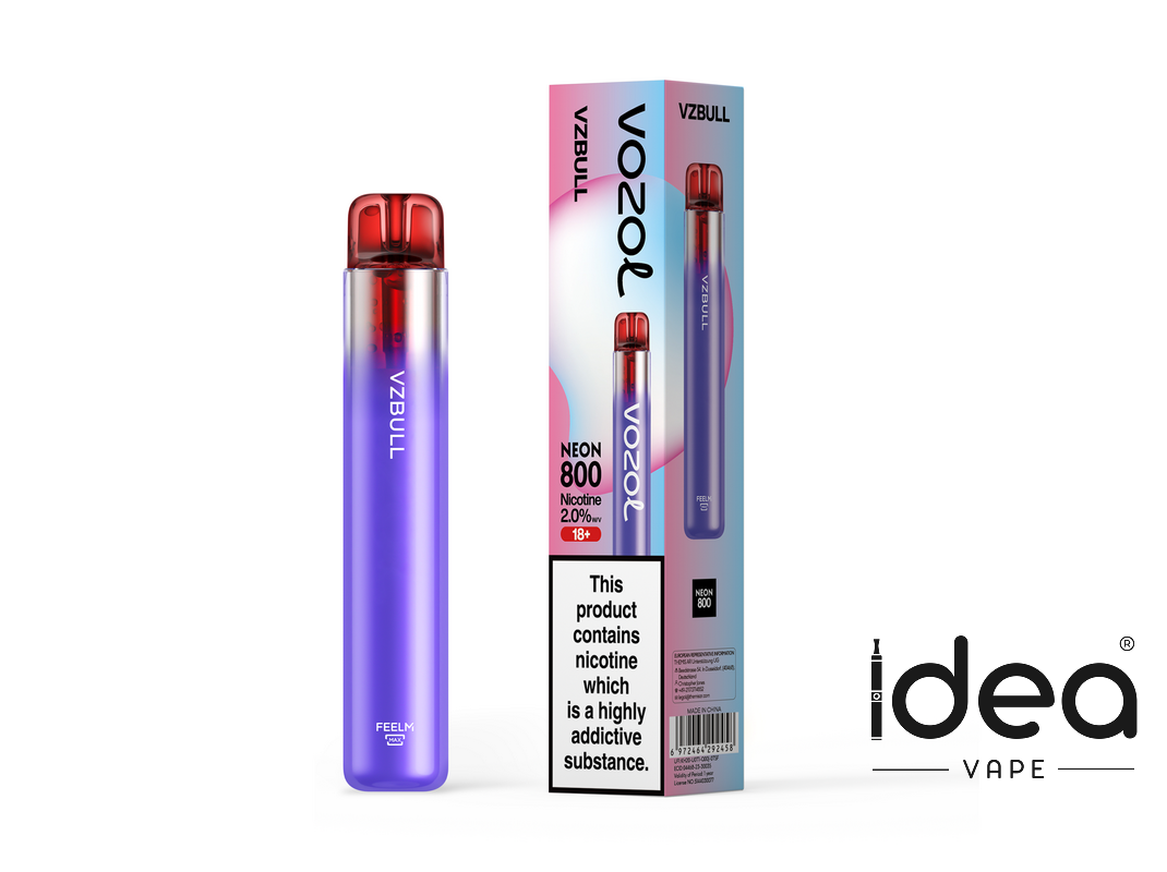 Vozol Neon 800 Vape-550mAh Battery, Multiple Nicotine 12 Flavors