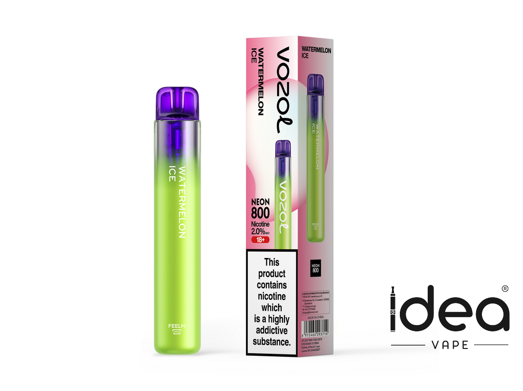 Vozol Neon 800 Vape-550mAh Battery, Multiple Nicotine 12 Flavors