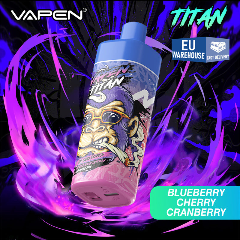 Vapen Titan 10000 Puff 10k Refillable Disposable Electronic Cigarette Vapes Eu Warehouse Vs Razz Bar 12k