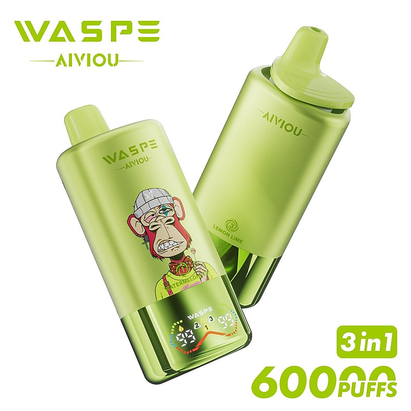 Waspe 60000 60K Puffs Disposable Vape – Triple Flavors,Triple Mesh Coil,Smart LED Display