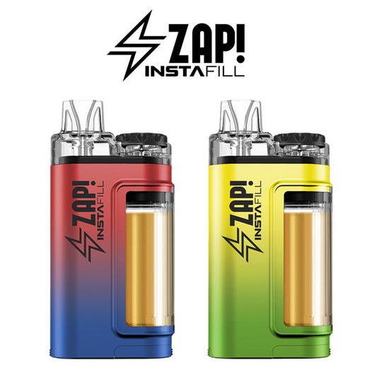 Pack of 5pc  ZAP INSTAFILL DISPOSABLE VAPE KIT 20 mg 3500 PUFF with 10 ml Pre-Filled Eliquid. TPD UK