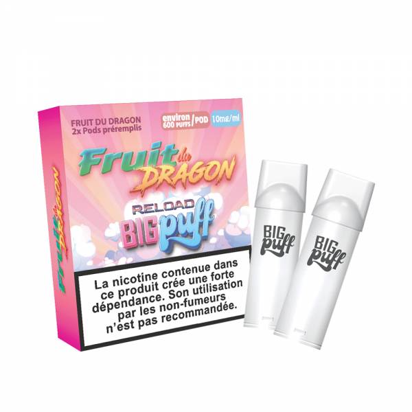 BIG PUFF Reload - Pack de 2 Cartouches 2 ml 600 Puffs