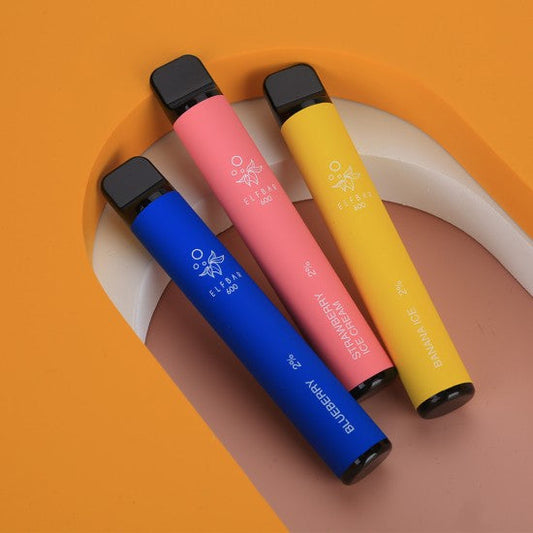 Elf Bar 600puff Box of 10 Bar (2% Nicotine)550mah Battery capacity 35 Flavors