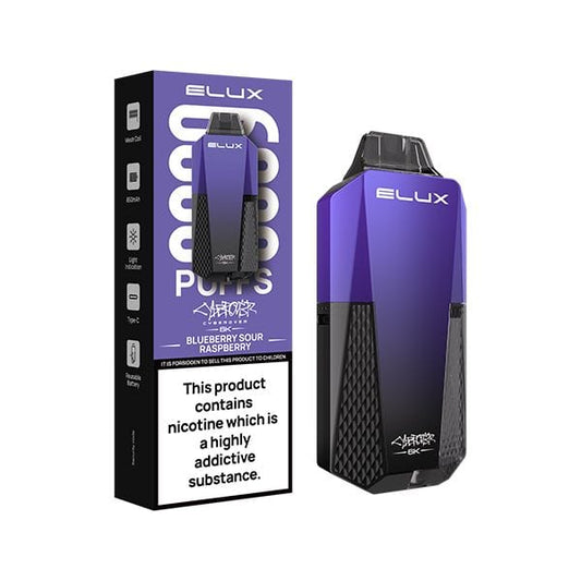 Elux 6,000 puffs Cyberover , 10ml  850mAh 6K Disposable vape,6  Flavors.