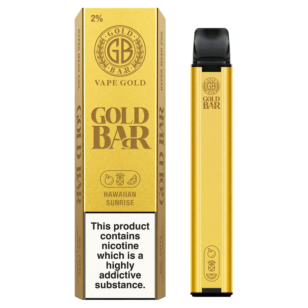 Gold Bar 600 puffs Disposable Vape 30 flavours