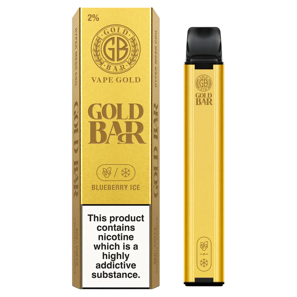 Gold Bar 600 puffs Disposable Vape 30 flavours
