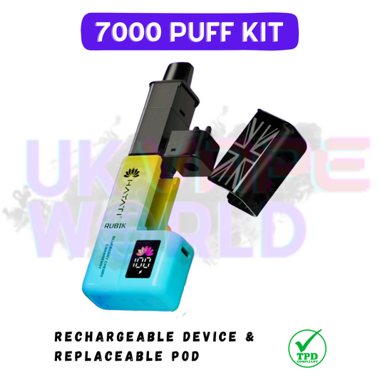 Hayati Rubik 7K 7000 Puff Kit Prefilled Pod Bar