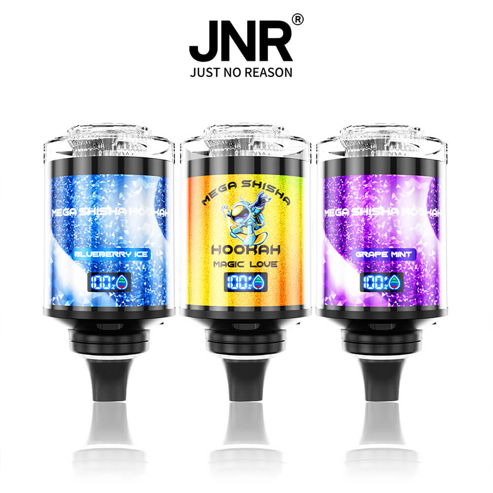 JNR Mega Shisha Hookah 100000 Puffs Disposable Vape In Sales-2200mAh Battery, 60ml E-liquid, Multiple Nicotine 12 Flavors