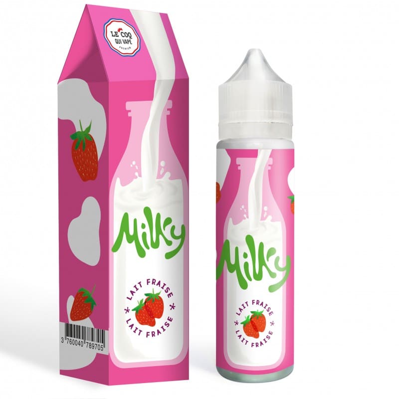 LE COQ QUI VAPE Milky Lait Fraise - E-liquide 50ml