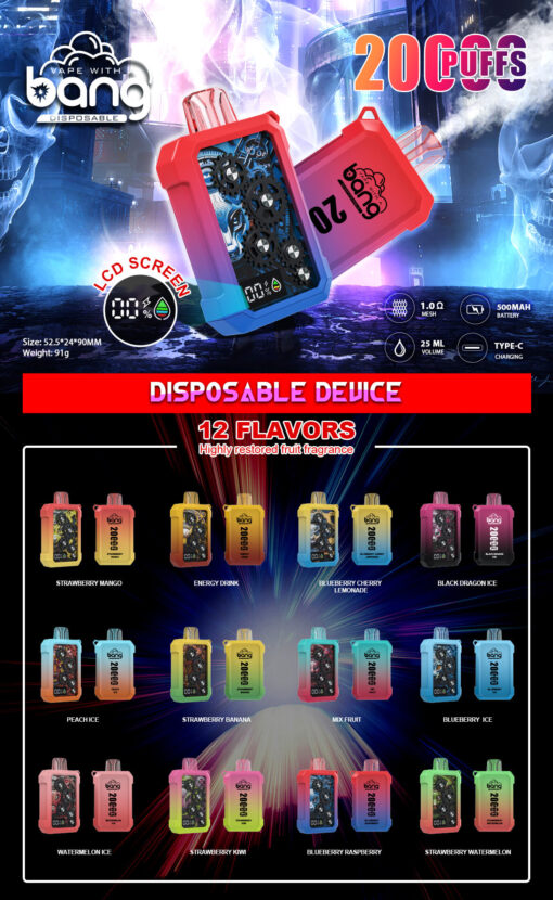 Bang Vape 20000Puffs Wholesale Electronic Cigarette Vape Bang King 20K Desechables Disposable Vape