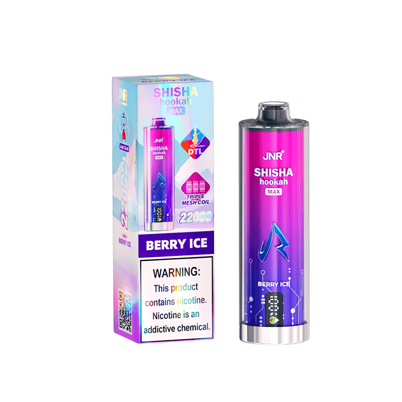 JNR Shisha 12000 Puffs Disposable Vape-750mAh Battery, 24ml E-liquid, Multiple Nicotine 12 Flavors
