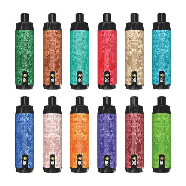 JNR Shisha 12000 Puffs Disposable Vape-750mAh Battery, 24ml E-liquid, Multiple Nicotine 12 Flavors