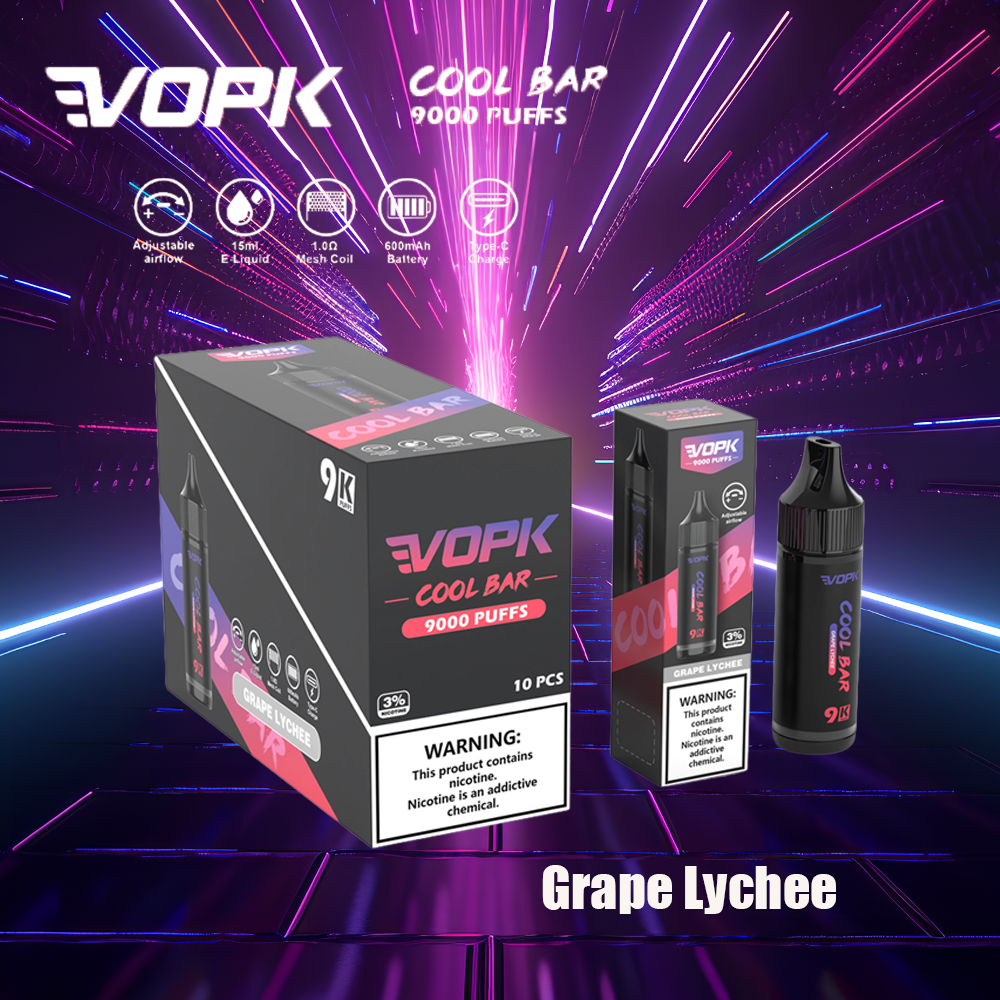VOPK Cool Bar 9000 Puffs 0% 2% 3% 5% Nicotine Electronic Cigarette Newest Vape Pen