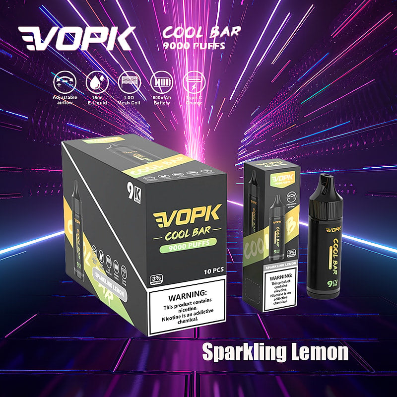 VOPK Cool Bar 9000 Puffs 0% 2% 3% 5% Nicotine Electronic Cigarette Newest Vape Pen
