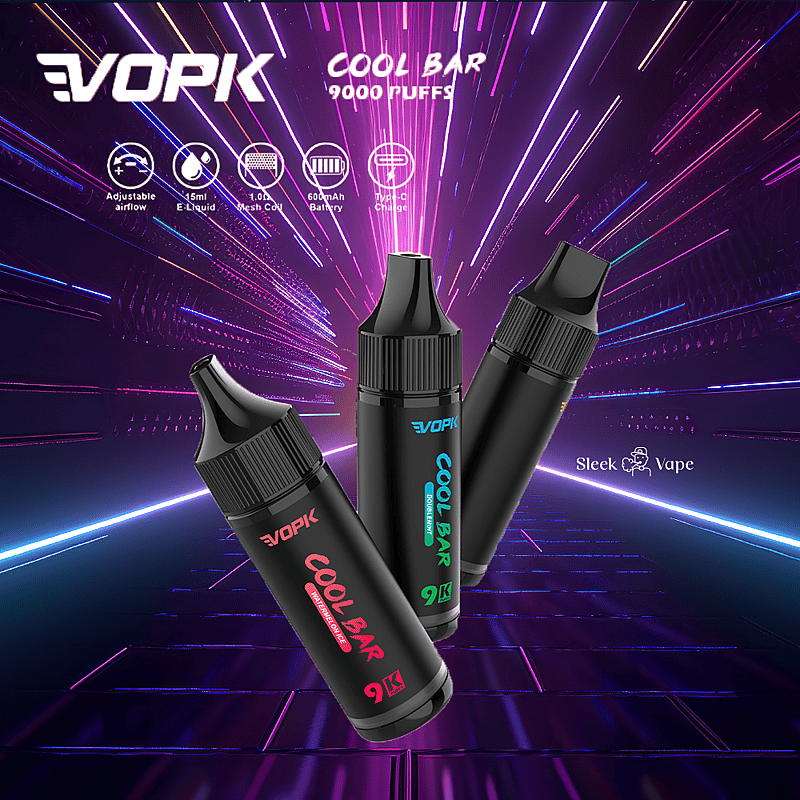 VOPK Cool Bar 9000 Puffs 0% 2% 3% 5% Nicotine Electronic Cigarette Newest Vape Pen
