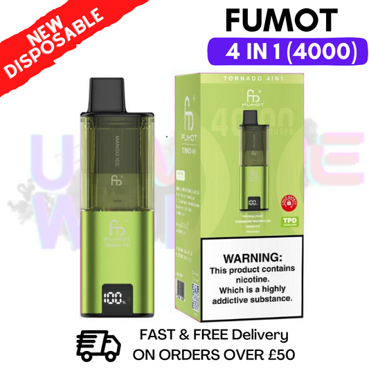 Green Edition Fumot Tornado 4000 Puff Disposable Vape Kit