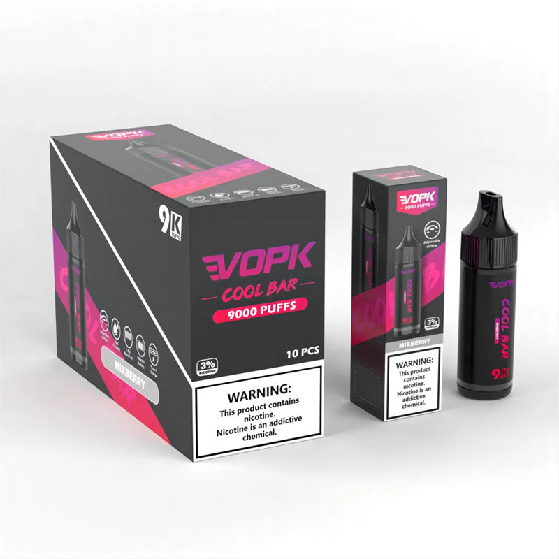 Vopk Cool Bar 9000 Puff 100% Original PDA Eliquid Pre Filled 2ml 5000c V2 Nord Desposable Disposable Vape