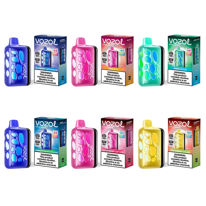 VOZOL Rave 50000 – Beat-Sensing Disposable Vape |5%Nicotine Strength 1000mAh Battery 15 Flavors