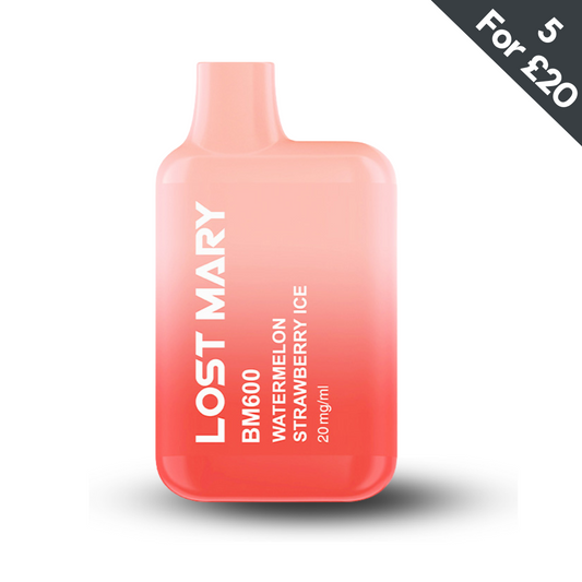 Watermelon Strawberry Ice Lost Mary BM600 Disposable Vape 2%
