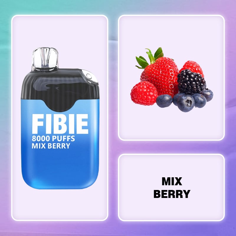 Mix-Berry -  FIBIE 8000 Puffs Disposable Vapor Wands(8000 PUFFS)