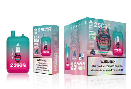 Bang King 25000 Puffs - 46mL Dual Tank (0% to 5% Nicotine)  650mAh Battery 12 Flavors