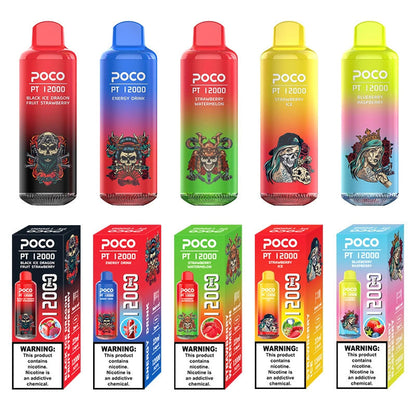 Poco Pt12000 Puffs 12000 Puffs Cigarettes Disposable Vape Puff 12k Smoking Vapers In Eu Warehouse-650mAh Battery,22ml E-liquid, Multiple Nicotine 10 Flavors