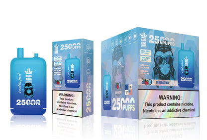 Bang King 25000 Puffs - 46mL Dual Tank (0% to 5% Nicotine) 650mAh Battery ，12 Flavors