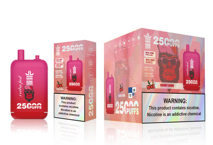 Bang King 25000 Puffs - 46mL Dual Tank (0% to 5% Nicotine) 650mAh Battery ，12 Flavors