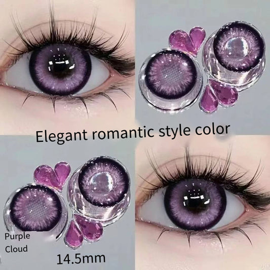 Natural beauty Fantasy Dream Fairy green high light beauty contact lens 14.5 large diameter contact lens small diameter with degree genuine （2）