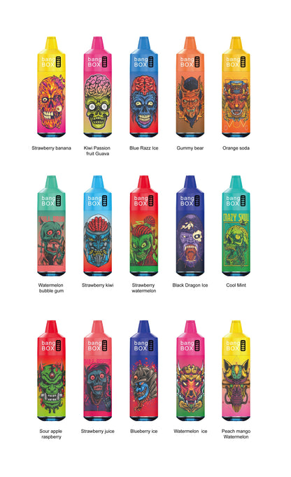 BANGBOX VAPE 12000 PUFFS/12 FLAVORS /RGB LIGHT/Battery650Mah /E-juice volume: 28ml 12flavors.