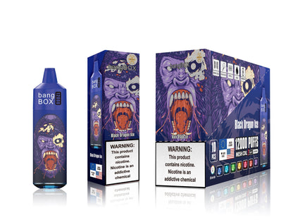 BANGBOX VAPE 12000 PUFFS/12 FLAVORS /RGB LIGHT/Battery650Mah /E-juice volume: 28ml 12flavors.