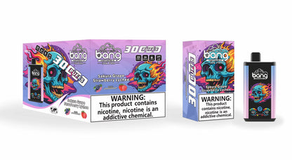 Bang 30000 Puffs PRO 30k puffs Disposable Vape(0% TO 5%Nicotine ) 30ML 850mah Rechargeable 16 Flavors