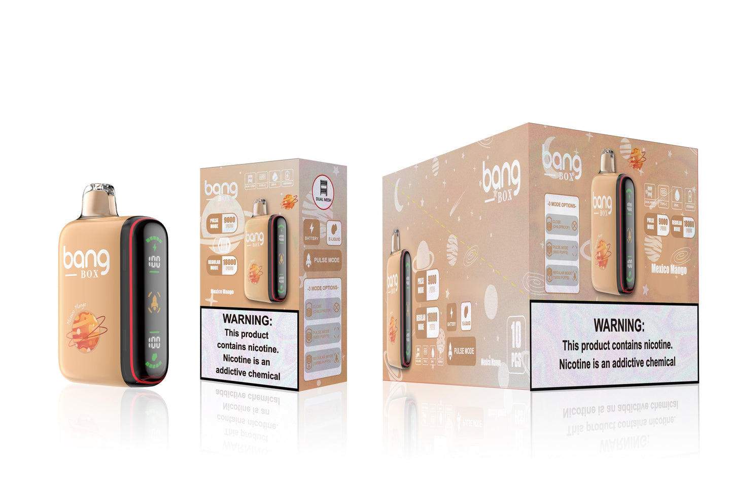 BANGBOX 9000/18000 PUFFS/11 FLAVORS /Battery650Mah /E-juice volume: 28ml 650mAh