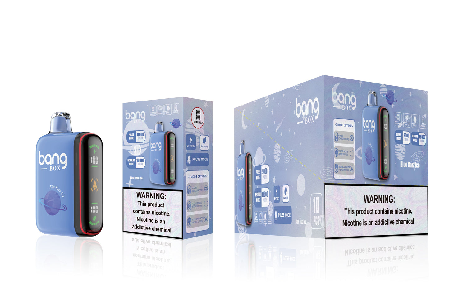 BANGBOX 9000/18000 PUFFS/11 FLAVORS /Battery650Mah /E-juice volume: 28ml 650mAh