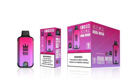 Bangbox 18000 Puffs Smart Screen Disposable E Cigarettes Vape Dual Mesh Coil Led display 26ml 850MAH 12Flavors