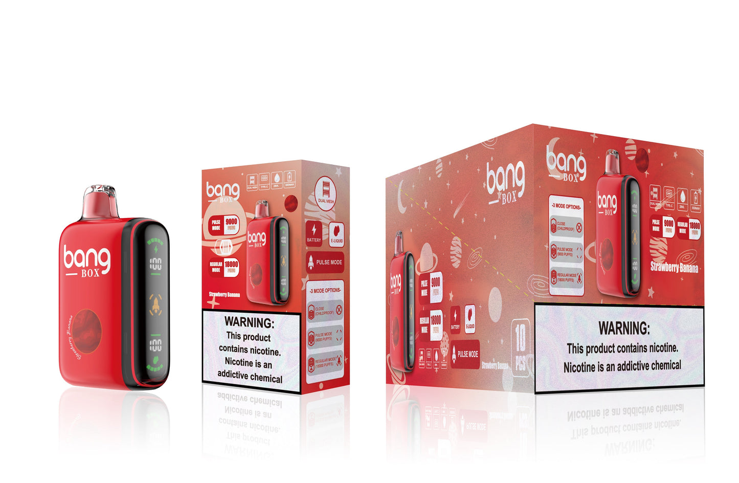 BANGBOX 9000/18000 PUFFS/11 FLAVORS /Battery650Mah /E-juice volume: 28ml 650mAh