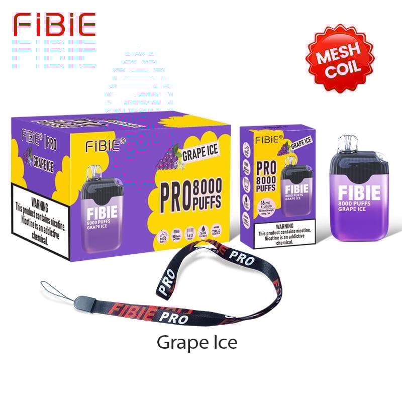 Blueberry-Peach -FIBIE 8000 Puffs Disposable Vapor Wands(8000 PUFFS)