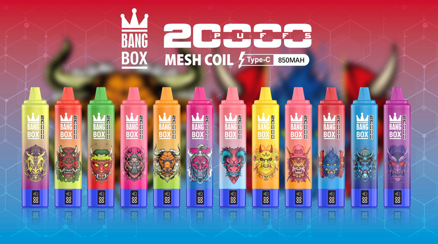 Bangbox 20000 puffs vape Led display battery 35ML 850MAH 12 Flavors
