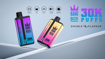 BANGBOX 30000 puffs dual flavors vape,LED Display capcity Batterya ,35ml 850MAH 12 Flavor
