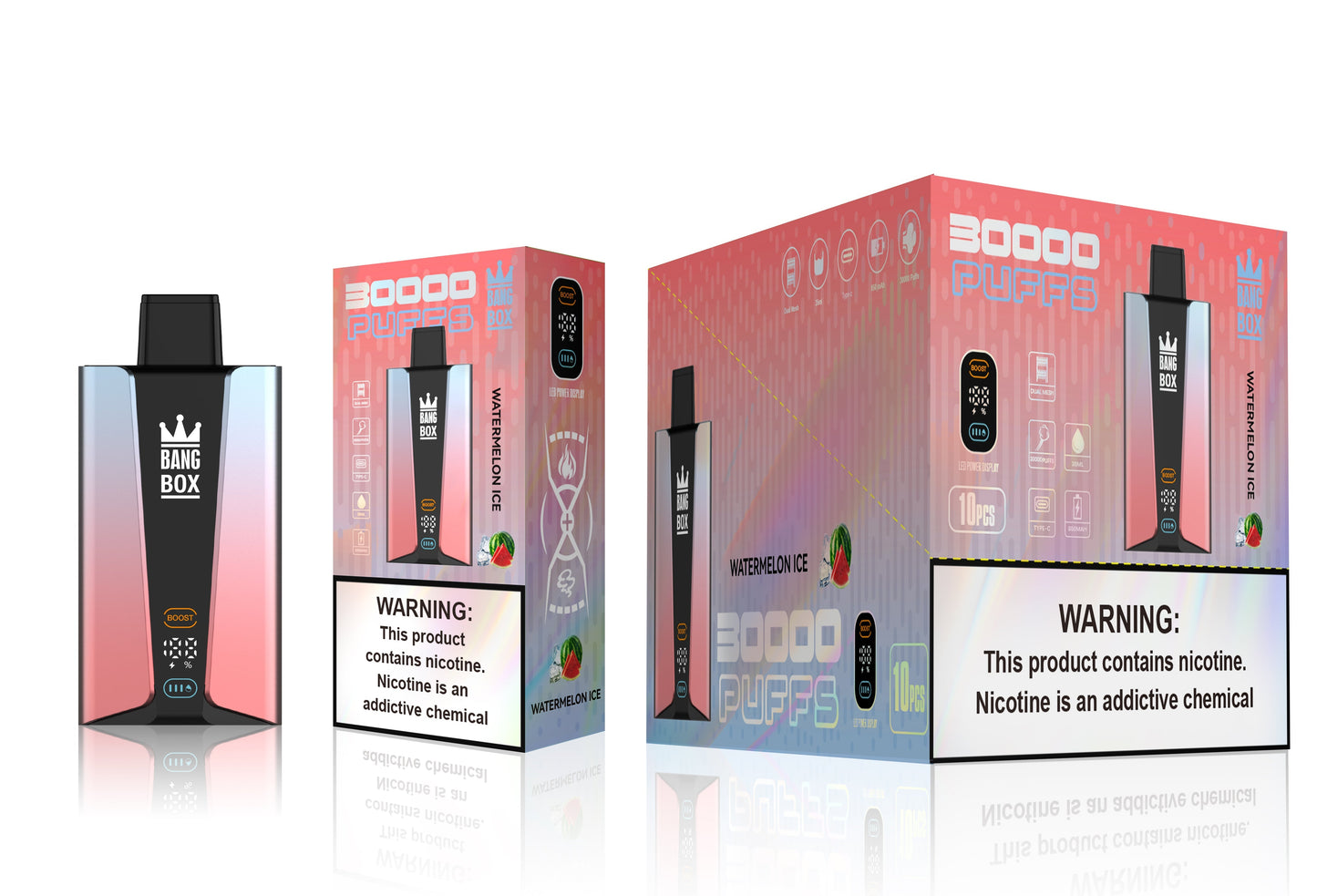 Bangbox 30000puff vape,LED Display capcity Batterya ,35ML 850MAH ,12 Flavor Display