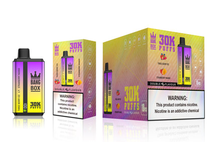 BANGBOX 30000 puffs dual flavors vape,LED Display capcity Batterya ,35ml 850MAH 12 Flavor