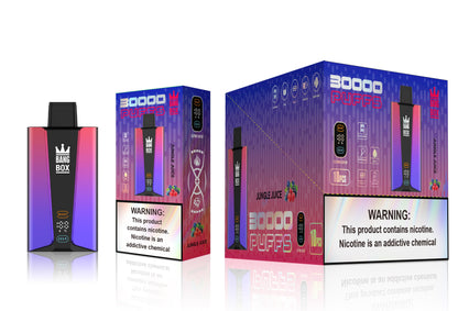 Bangbox 30000puff vape,LED Display capcity Batterya ,35ML 850MAH ,12 Flavor Display