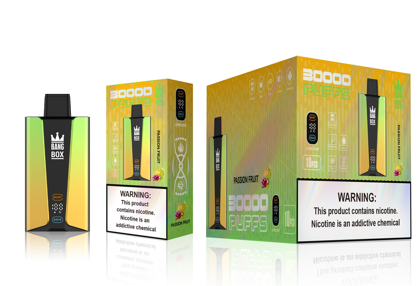 Bangbox 30000puff vape,LED Display capcity Batterya ,35ML 850MAH ,12 Flavor Display