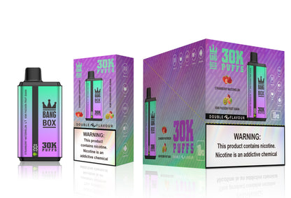 BANGBOX 30000 puffs dual flavors vape,LED Display capcity Batterya ,35ml 850MAH 12 Flavor