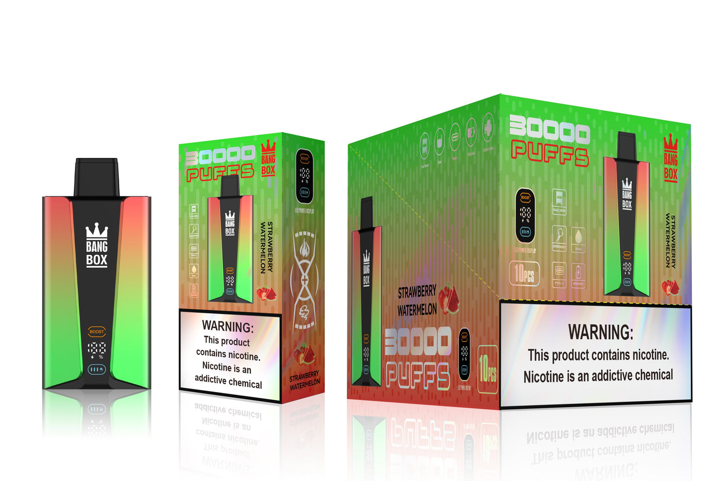 Bangbox 30000puff vape,LED Display capcity Batterya ,35ML 850MAH ,12 Flavor Display