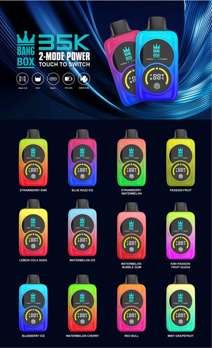 Bang Box 35000 Puffs Disposable Vape - 35ml E-Liquid, 700mAh Disposable Vape 12 Flavors
