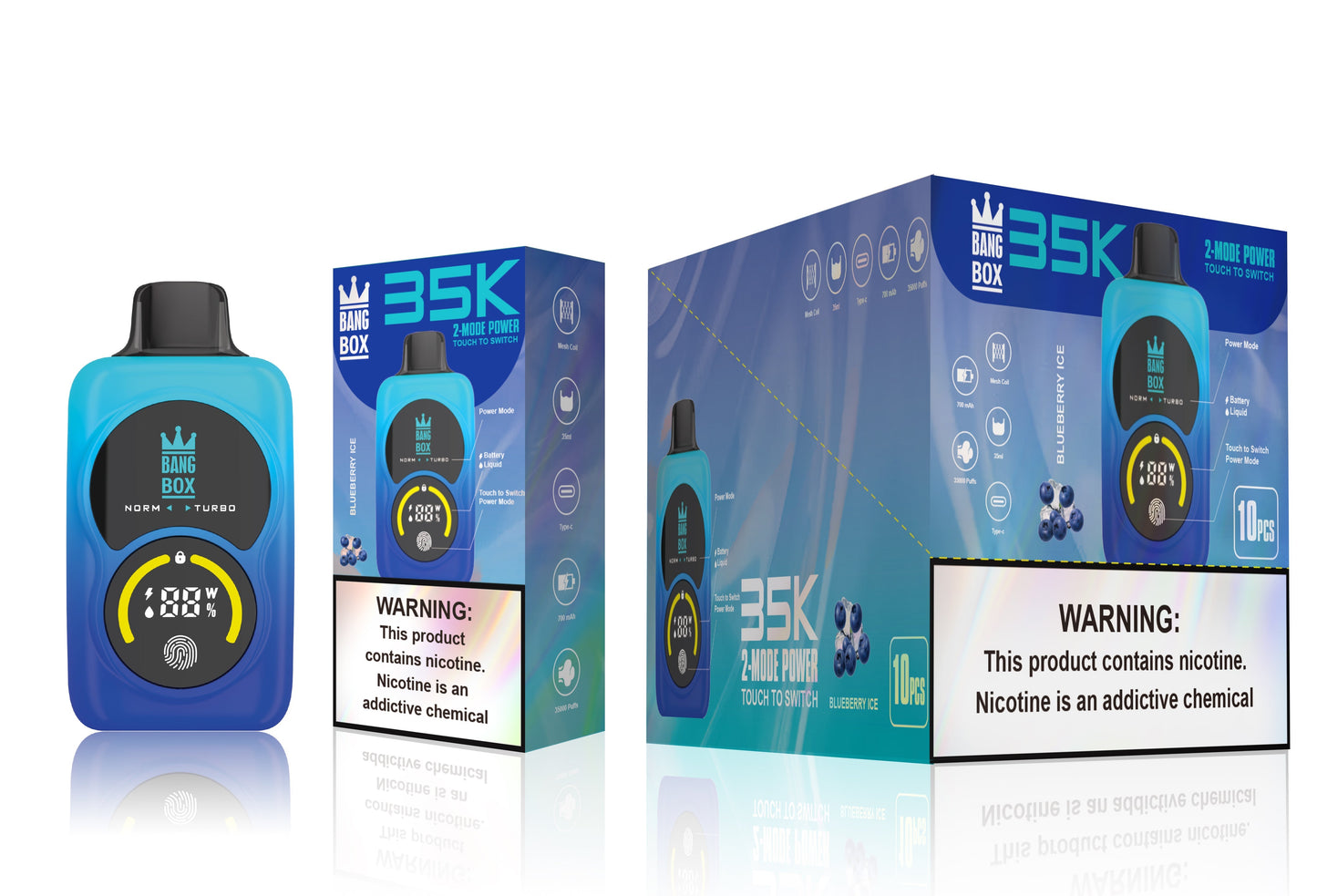 Bang Box 35000 Puffs Disposable Vape - 35ml E-Liquid, 700mAh Disposable Vape 12 Flavors