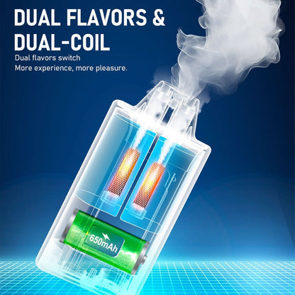 STRAWBERRY ICE & GUAVA PASSION FRUIT - FIBIE 15000 Dual Flavors Disposable Vapor Wands